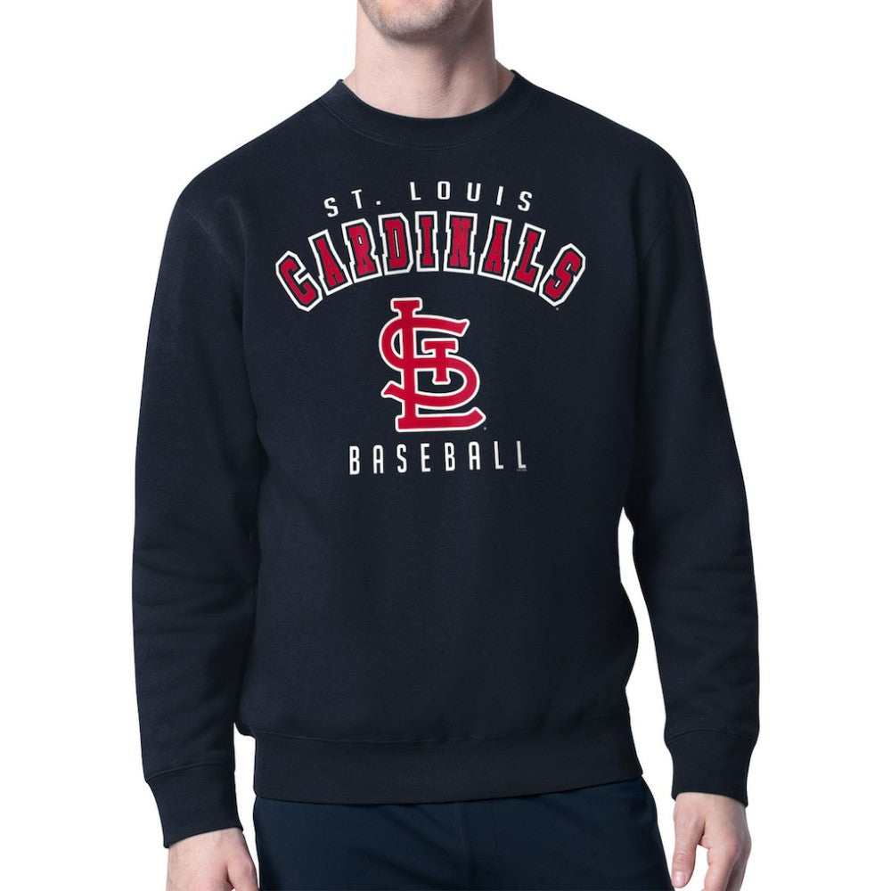 Navy St. Louis Cardinals Starter Team Logo Fleece Pullover Sweatshirt