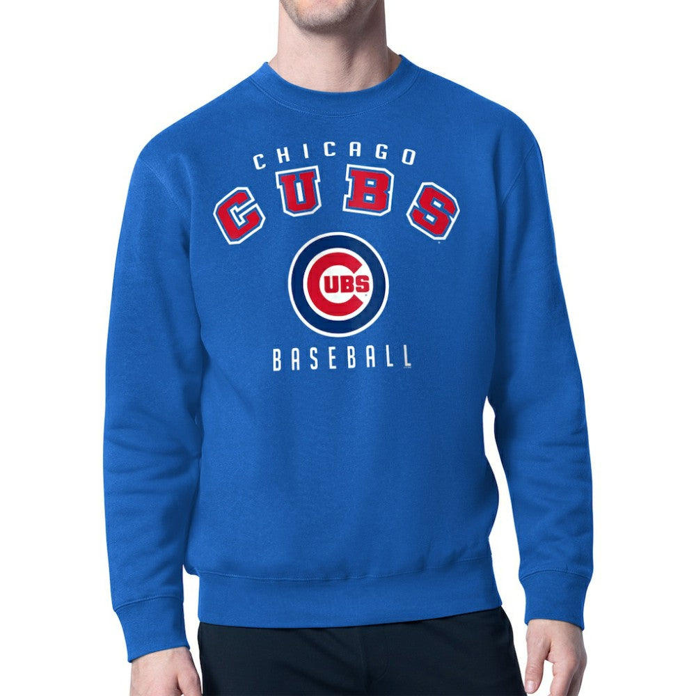 Royal Chicago Cubs Starter Team Logo Fleece Pullover Sweatshirt