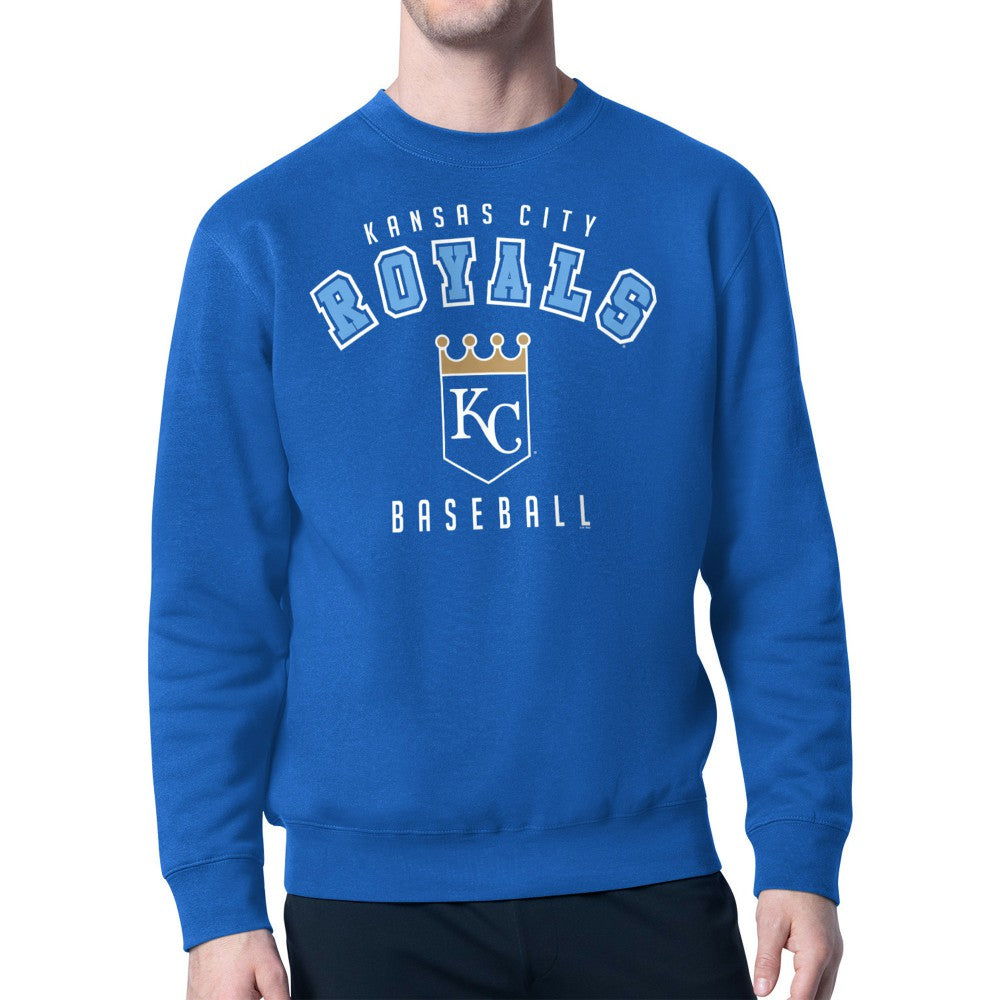 Royal Kansas City Royals Starter Team Logo Fleece Pullover Sweatshirt