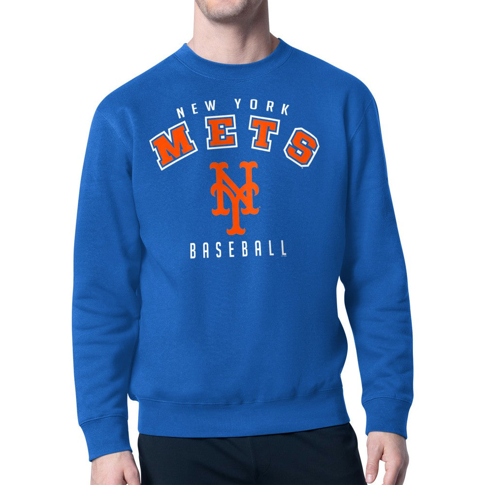 Royal New York Mets Starter Team Logo Fleece Pullover Sweatshirt
