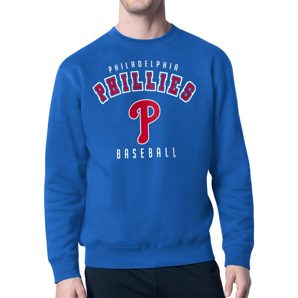 Royal Philadelphia Phillies Starter Team Logo Fleece Pullover Sweatshirt