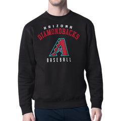 Black Arizona Diamondbacks Starter Team Logo Fleece Pullover Sweatshirt