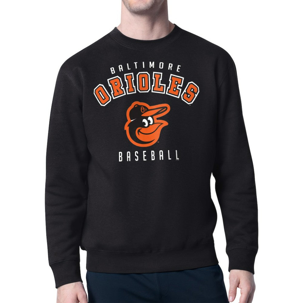 Black Baltimore Orioles Starter Team Logo Fleece Pullover Sweatshirt