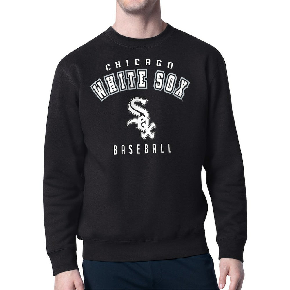 Black Chicago White Sox Starter Team Logo Fleece Pullover Sweatshirt