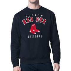 Navy Boston Red Sox Starter Team Logo Fleece Pullover Sweatshirt