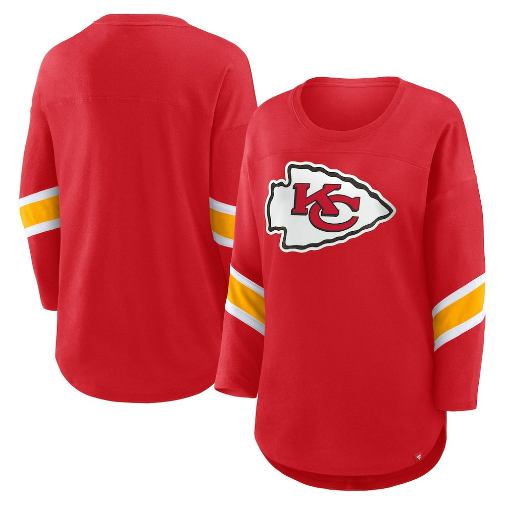 Women's Plus Size Redzone 3/4-Sleeve Scoop Neck T-Shirt - Kansas City Chiefs T-shirts