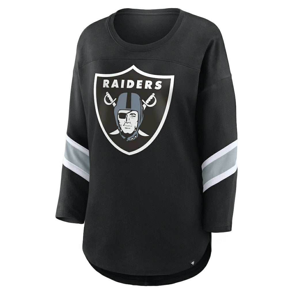 Women's Plus Size Redzone 3/4-Sleeve Scoop Neck T-Shirt - Las Vegas Raiders T-shirts