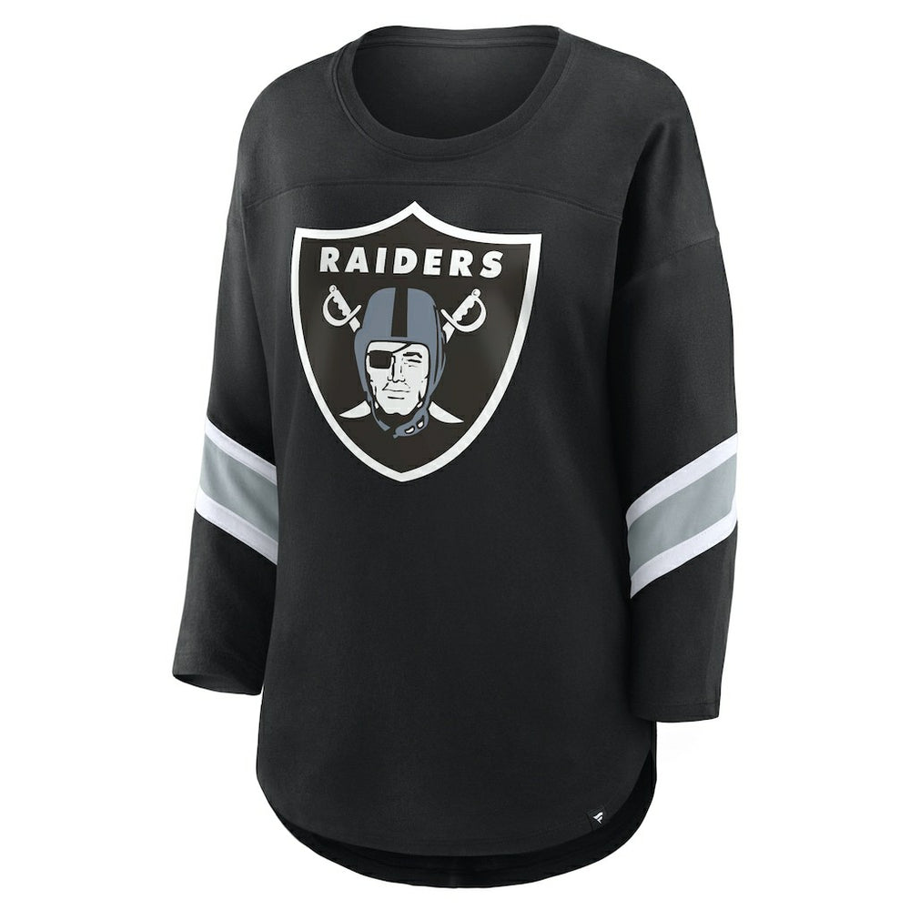Women's Plus Size Redzone 3/4-Sleeve Scoop Neck T-Shirt - Las Vegas Raiders T-shirts