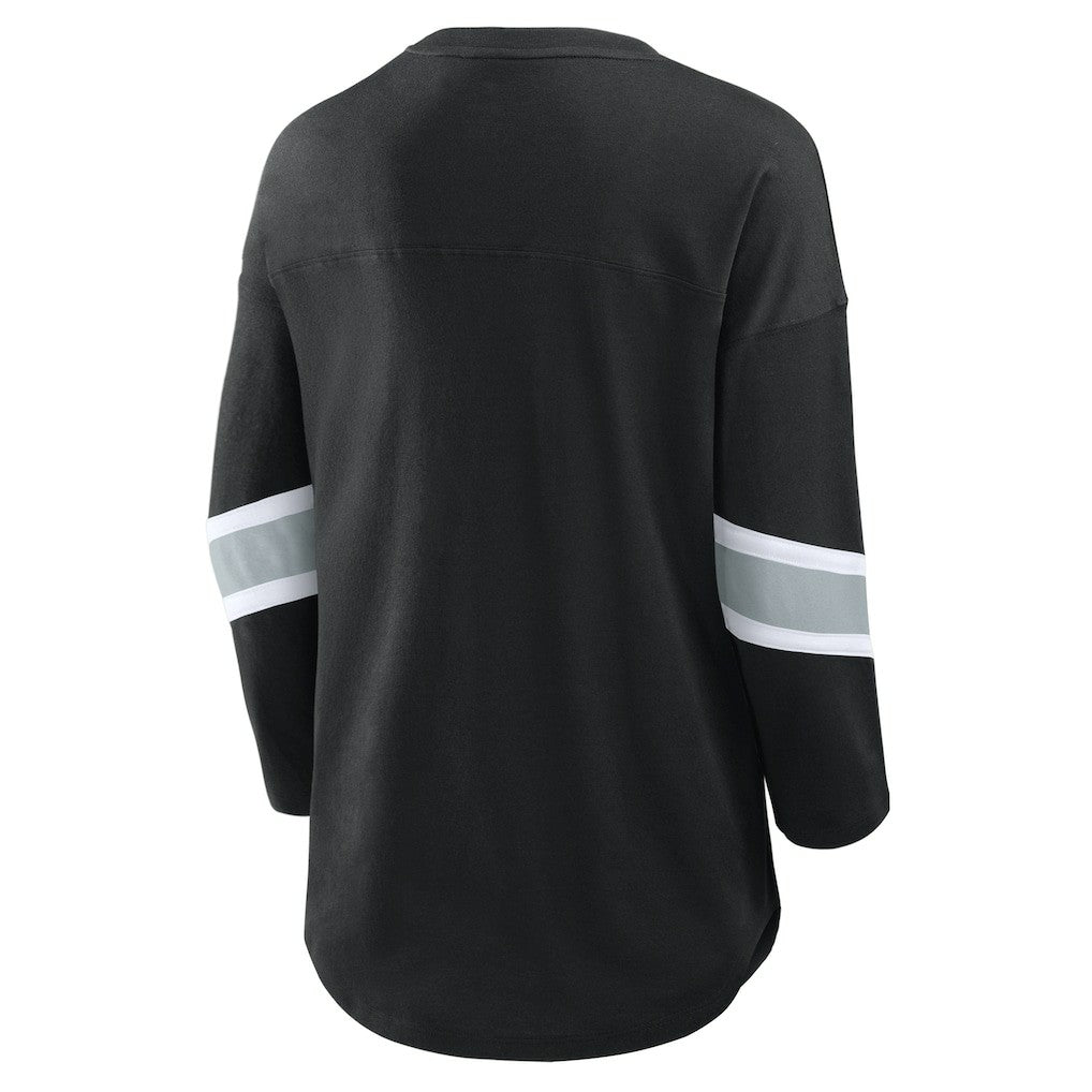 Women's Plus Size Redzone 3/4-Sleeve Scoop Neck T-Shirt - Las Vegas Raiders T-shirts