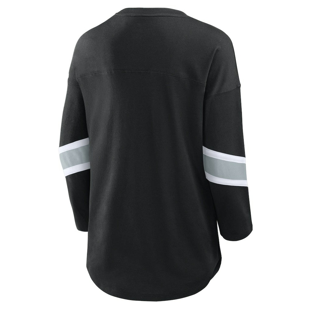 Women's Plus Size Redzone 3/4-Sleeve Scoop Neck T-Shirt - Las Vegas Raiders T-shirts