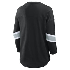 Women's Plus Size Redzone 3/4-Sleeve Scoop Neck T-Shirt - Las Vegas Raiders T-shirts