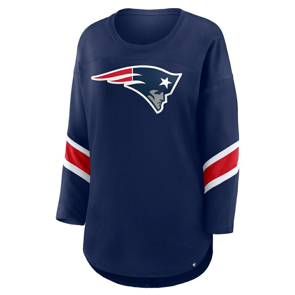 Women's Plus Size Redzone 3/4-Sleeve Scoop Neck T-Shirt - New England Patriots T-shirts