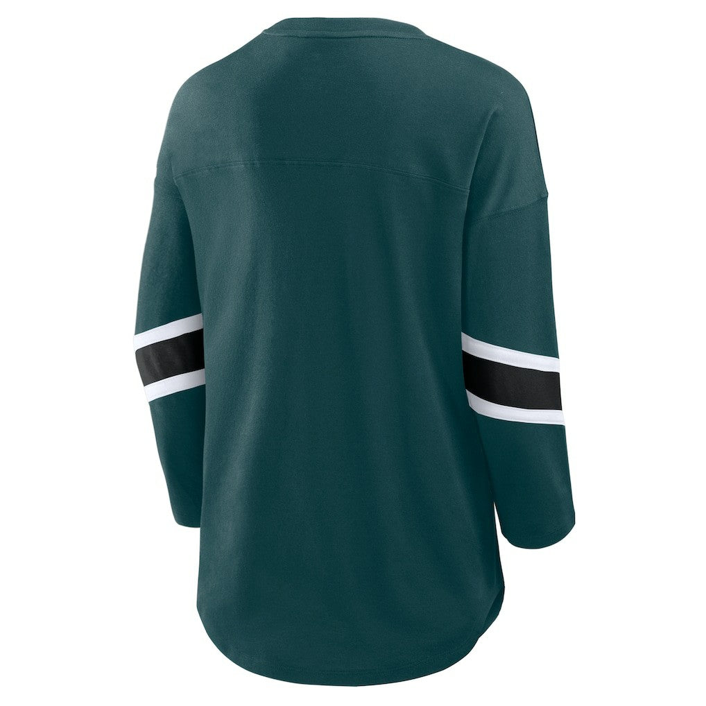 Women's Plus Size Redzone 3/4-Sleeve Scoop Neck T-Shirt - Philadelphia Eagles T-shirts