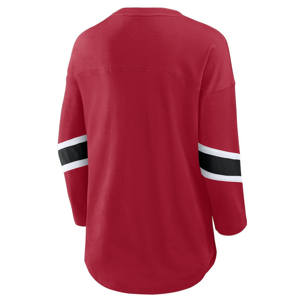 Women's Plus Size Redzone 3/4-Sleeve Scoop Neck T-Shirt - San Francisco 49ers T-shirts