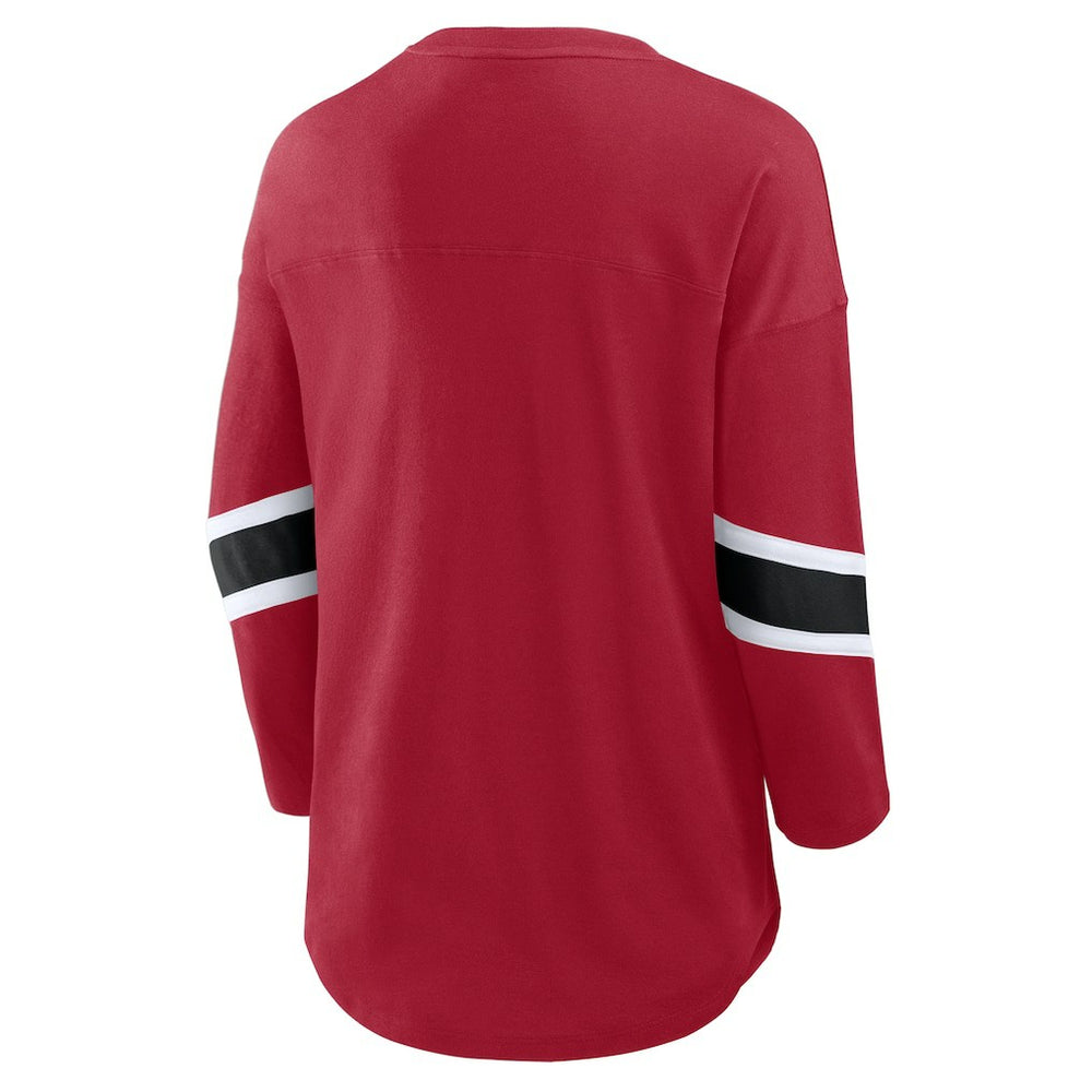 Women's Plus Size Redzone 3/4-Sleeve Scoop Neck T-Shirt - San Francisco 49ers T-shirts