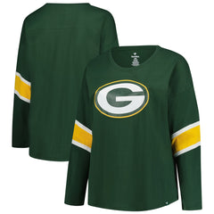 Women's Plus Size Redzone 3/4-Sleeve Scoop Neck T-Shirt - Green Bay Packers T-shirts