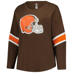 Women's Plus Size Redzone 3/4-Sleeve Scoop Neck T-Shirt - Cleveland Browns T-shirts