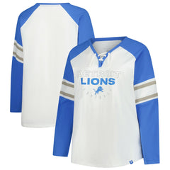 Women's Plus Size Redzone Lace Up Long Sleeve T-Shirt - Detroit Lions T-shirts