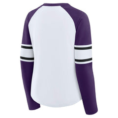 Women's Plus Size Redzone Lace Up Long Sleeve T-Shirt - Baltimore Ravens T-shirts