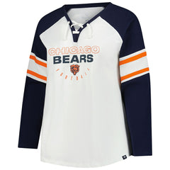 Women's Plus Size Redzone Lace Up Long Sleeve T-Shirt - Chicago Bears T-shirts