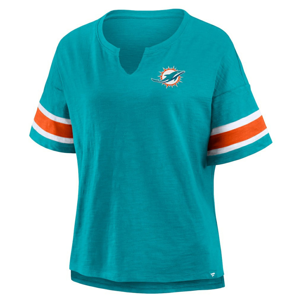 Women's Plus Size Redzone Notch Neck T-Shirt - Miami Dolphins T-shirts