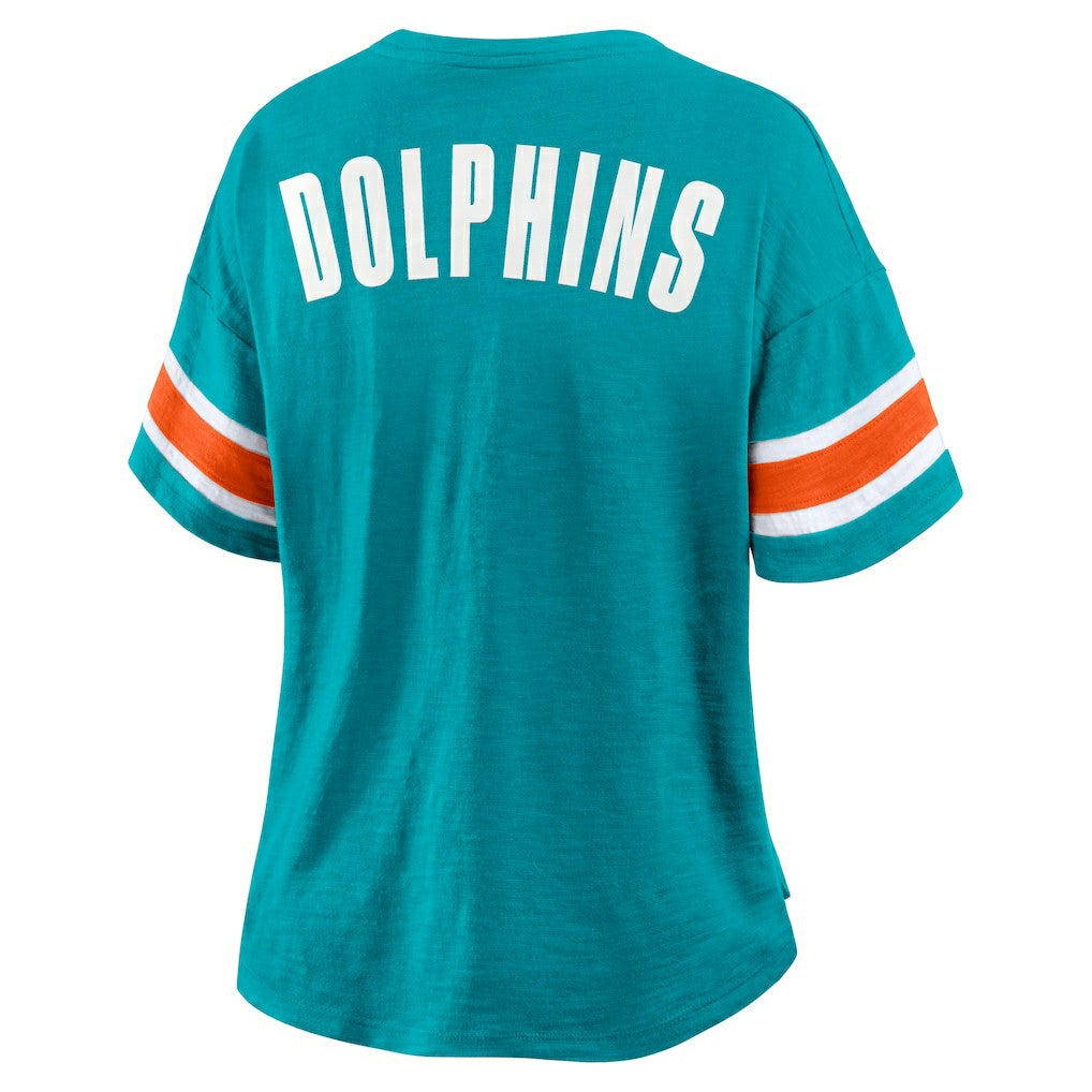 Women's Plus Size Redzone Notch Neck T-Shirt - Miami Dolphins T-shirts