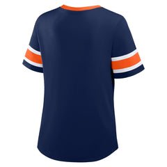 Women's Plus Size Red Zone Athena Lace-Up V-Notch Neck T-Shirt - Denver Broncos T-shirts