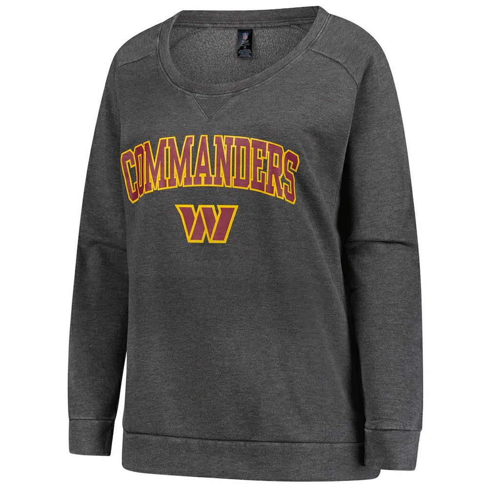 Profile Women's Plus Size Acid Wash Raglan Sweatshirt - Washington Commanders Sweatshirts