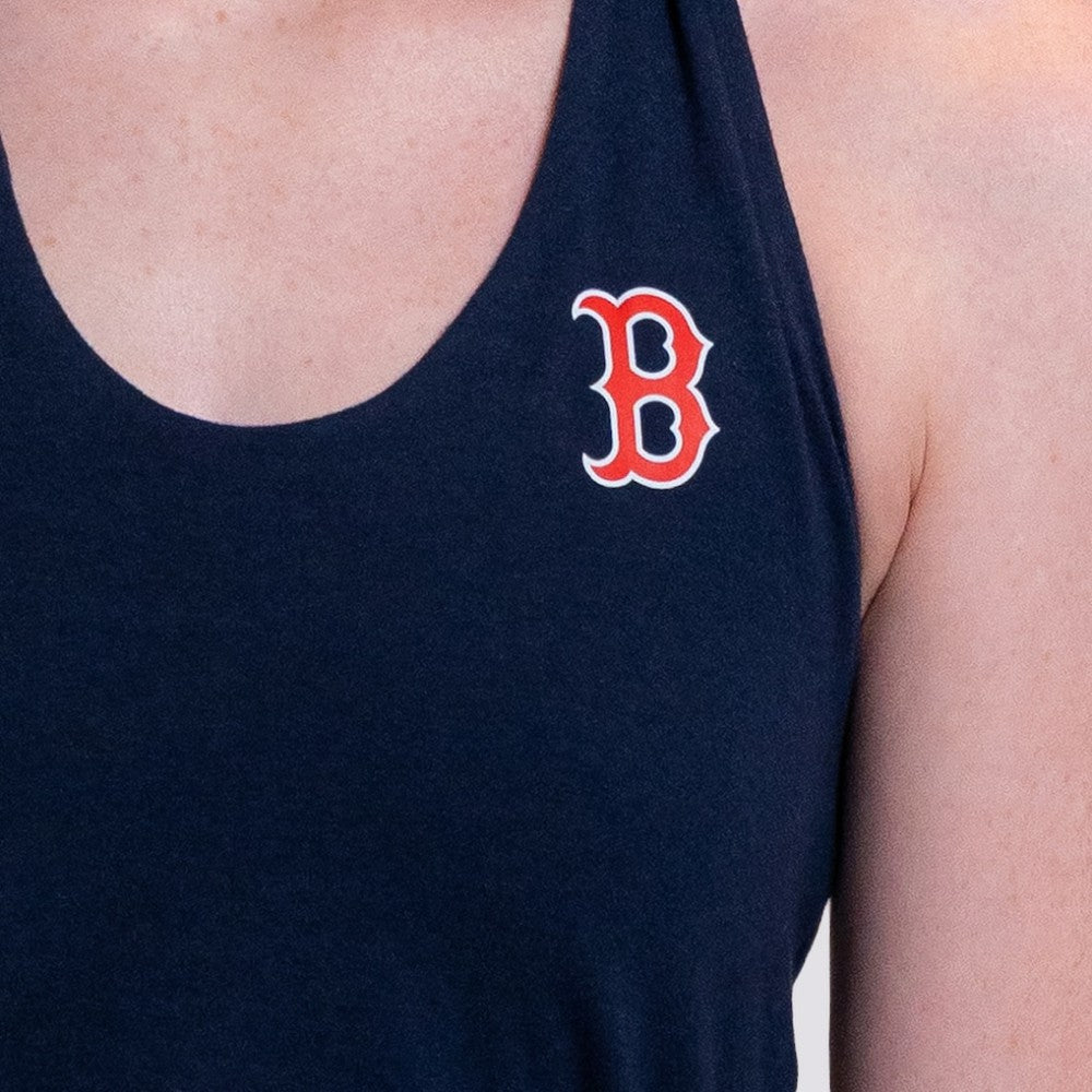 Navy Boston Red Sox Lusso Women's Noelle V-Neck Tank Top