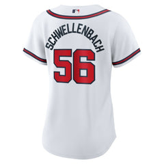 White Spencer Schwellenbach Atlanta Braves Nike Women's Home Replica Jersey