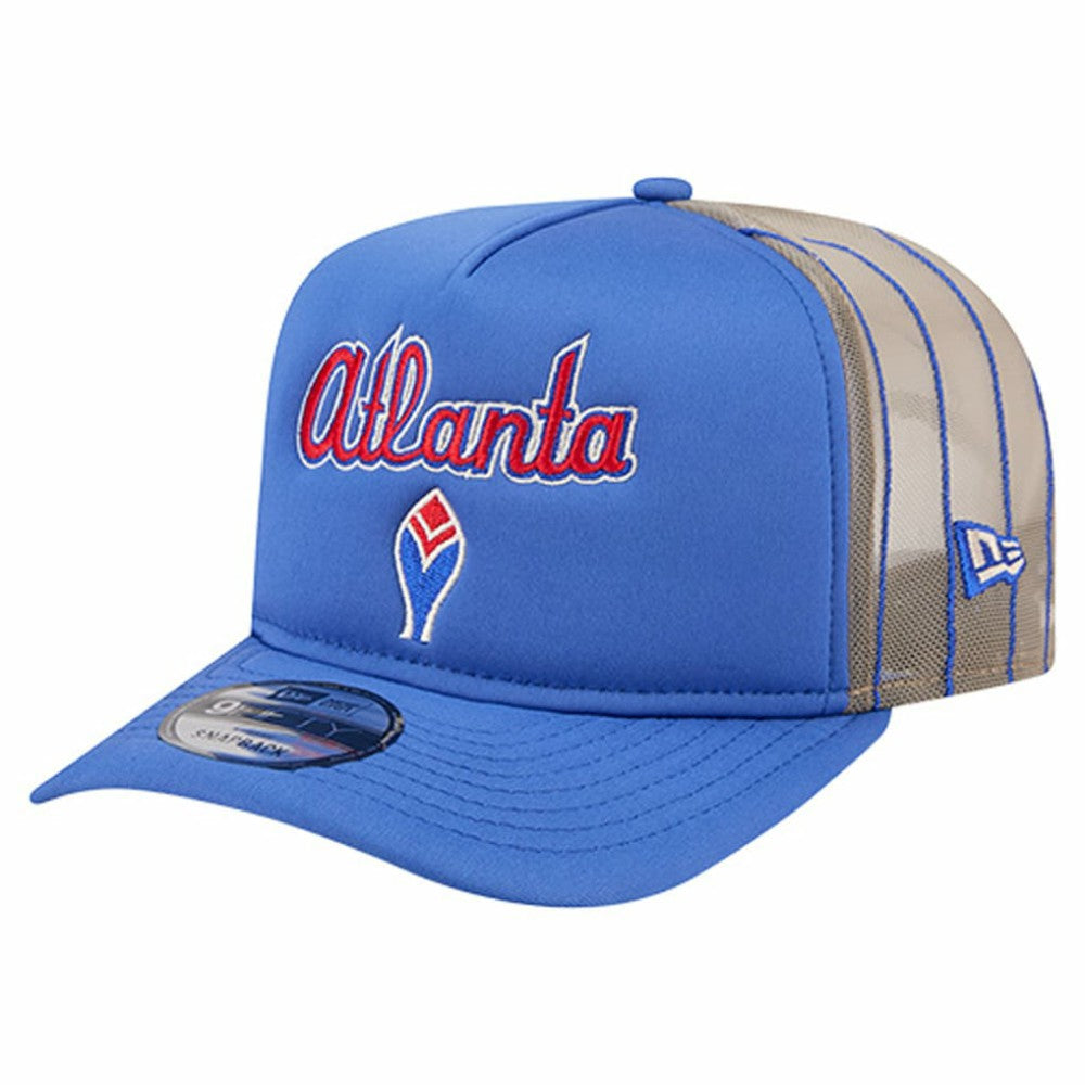 Royal Atlanta Braves New Era Vintage Arched Foam Front 9FIFTY A-Frame Adjustable Trucker Hat