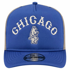 Royal Chicago Cubs New Era Vintage Arched Foam Front 9FIFTY A-Frame Adjustable Trucker Hat