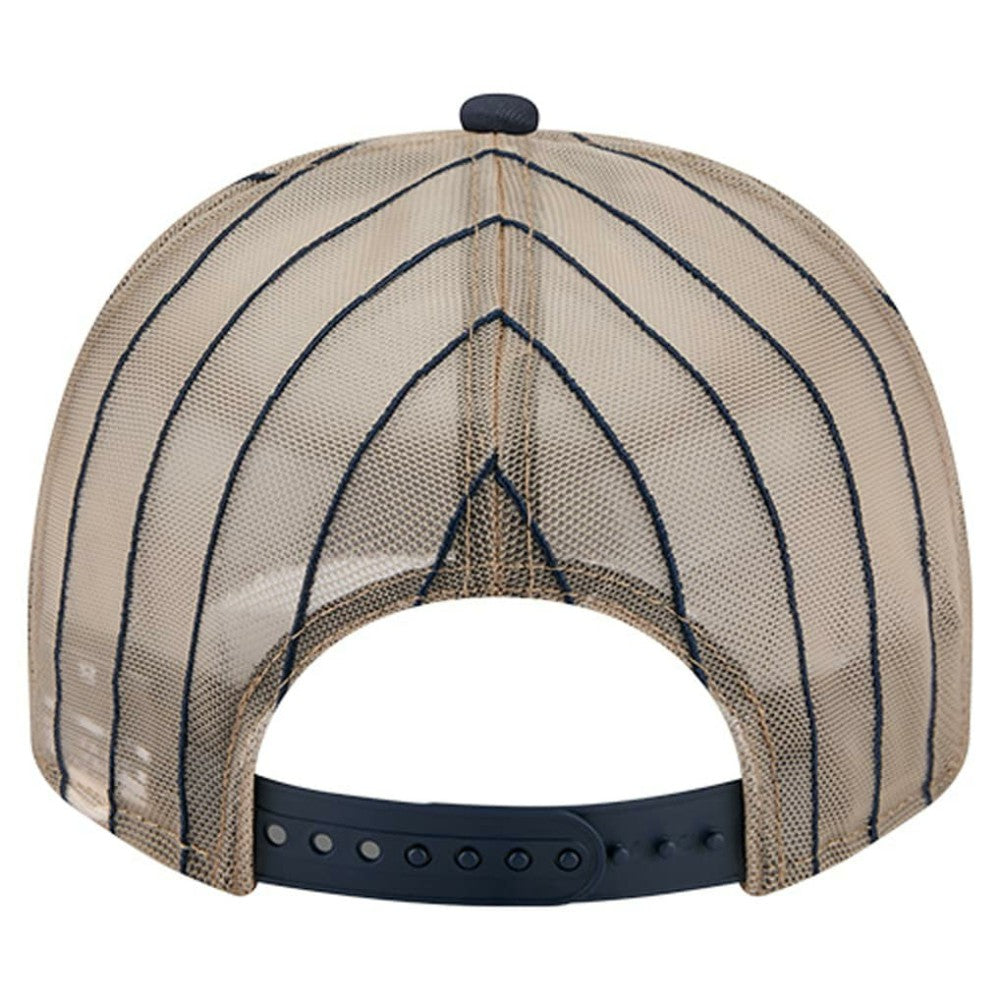 Navy Houston Astros New Era Vintage Arched Foam Front 9FIFTY A-Frame Adjustable Trucker Hat