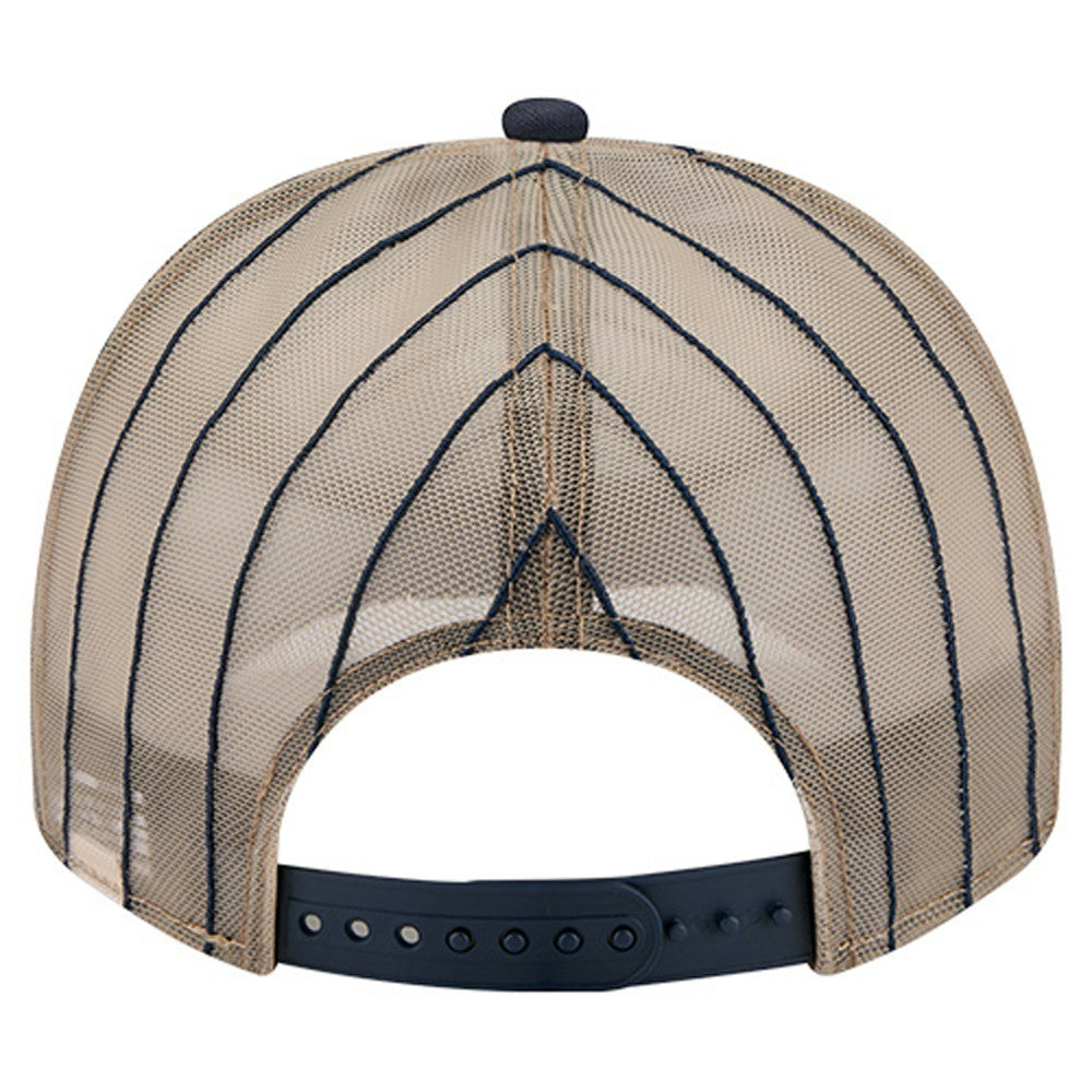 Navy New York Yankees New Era Vintage Arched Foam Front 9FIFTY A-Frame Adjustable Trucker Hat