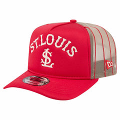 Red St. Louis Cardinals New Era Vintage Arched Foam Front 9FIFTY A-Frame Adjustable Trucker Hat