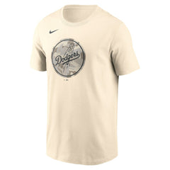 Cream Los Angeles Dodgers Nike Camo Logo T-Shirt