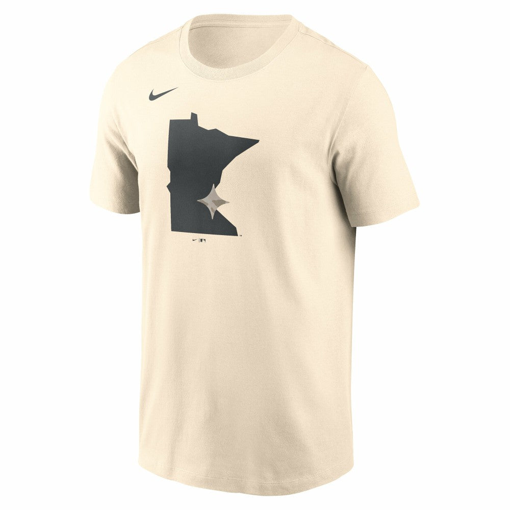 Cream Minnesota Twins Nike Camo Logo T-Shirt