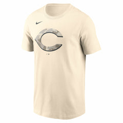 Cream Cincinnati Reds Nike Camo Logo T-Shirt