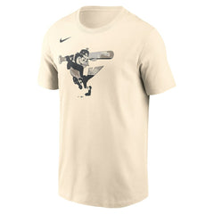 Cream Baltimore Orioles Nike Camo Logo T-Shirt