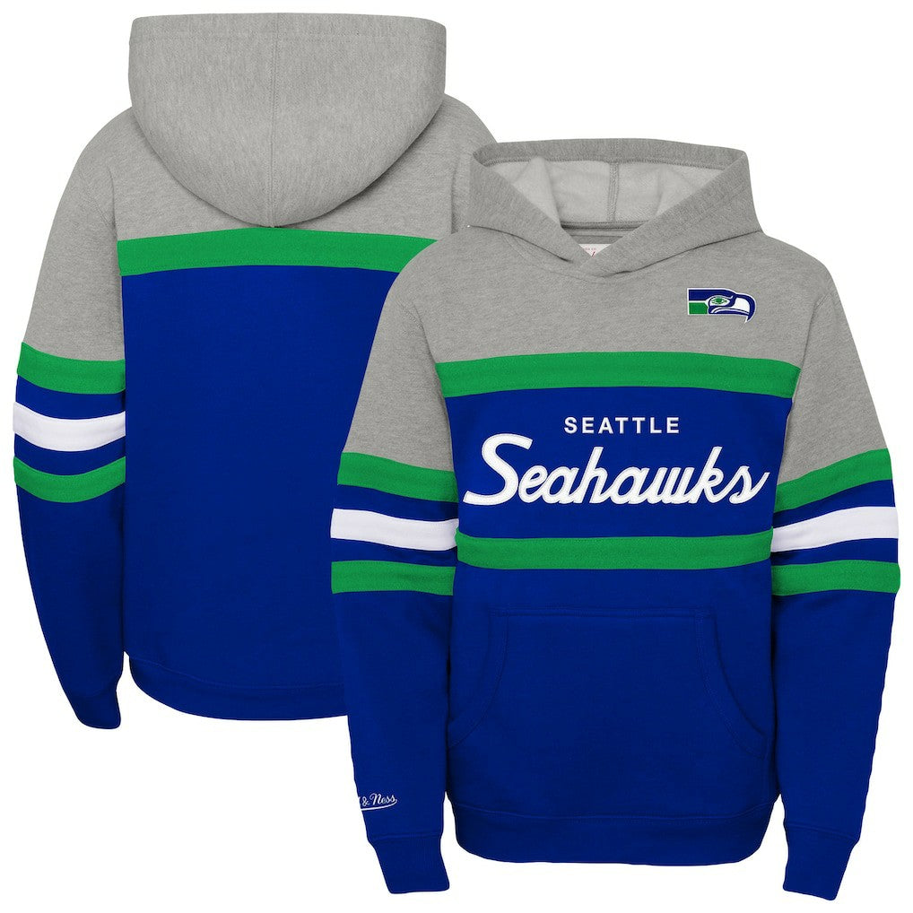 Youth Throwback Head Coach Pullover Hoodie - Seattle Seahawks Hoodies