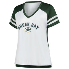 Jordan Love  Women's Plus Size Bling V-Neck T-Shirt - Green Bay Packers T-shirts