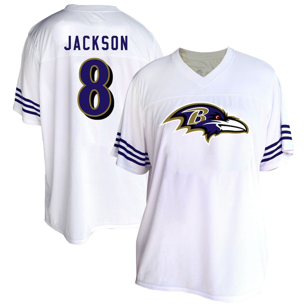 Lamar Jackson  Women's Plus Size Fashion Jersey - Baltimore Ravens Jerseys