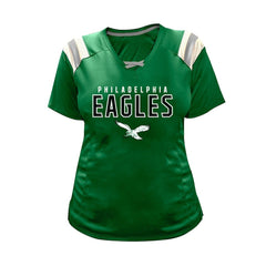 Saquon Barkley  Women's Plus Size Name & Number Raglan Lace V-Neck T-Shirt - Philadelphia Eagles T-shirts