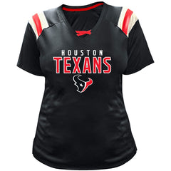 C.J. Stroud  Women's Plus Size Name & Number Raglan Lace V-Neck T-Shirt - Houston Texans T-shirts