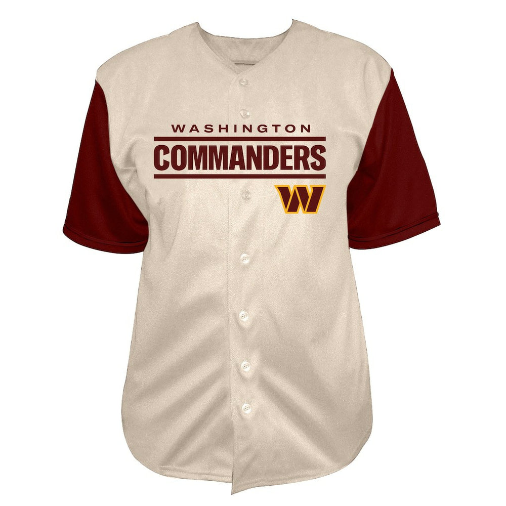 Jayden Daniels  Big & Tall Baseball Button-Up Shirt - Washington Commanders
