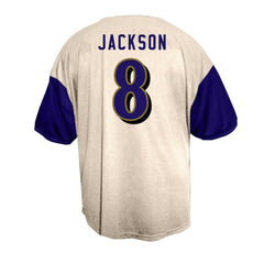 Lamar Jackson  Big & Tall Baseball Button-Up Shirt - Baltimore Ravens