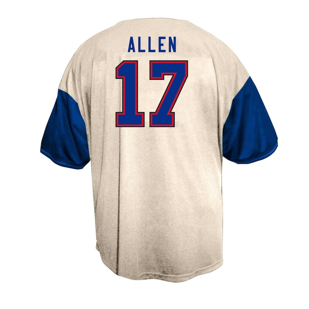 Josh Allen  Big & Tall Baseball Button-Up Shirt - Buffalo Bills