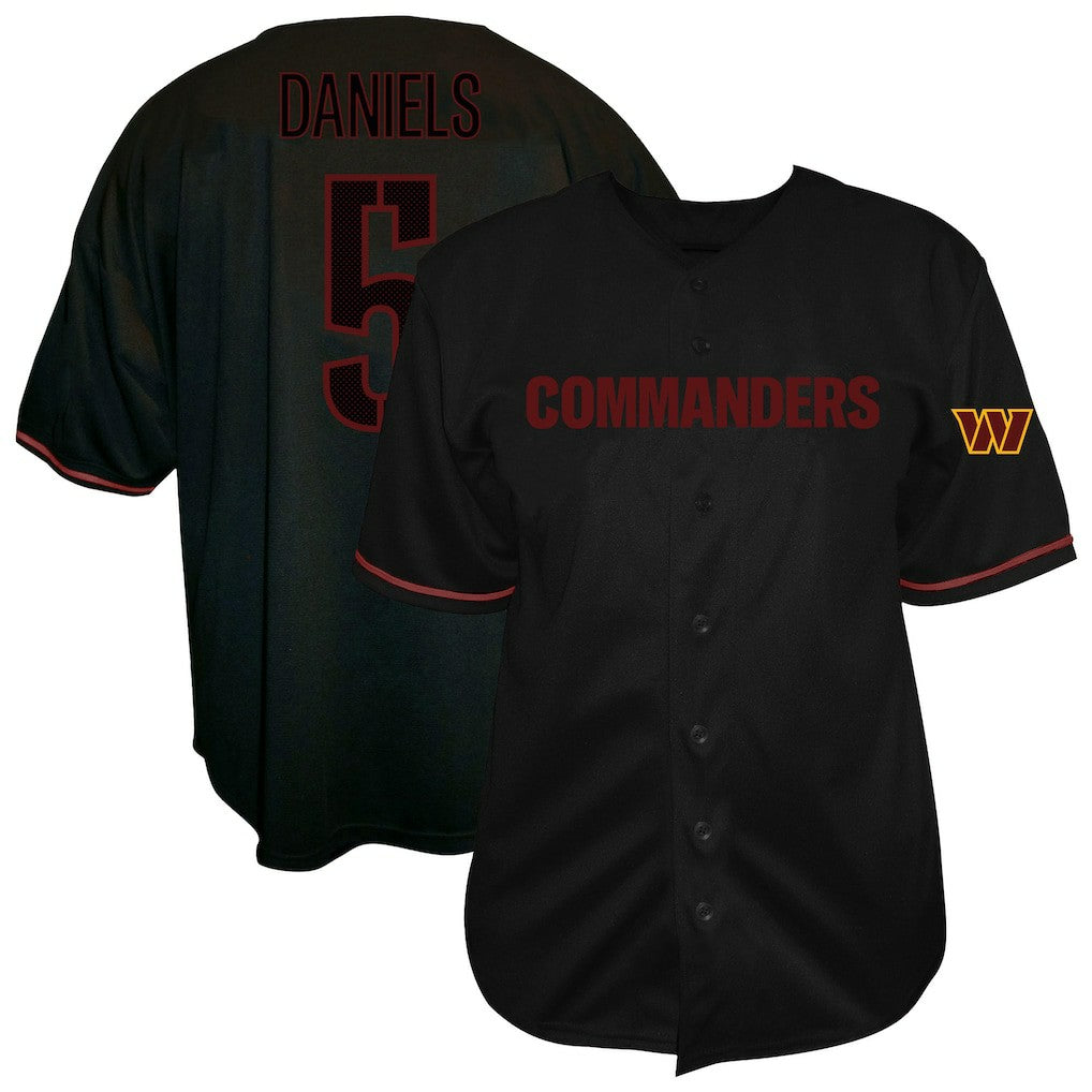 Jayden Daniels  Big & Tall Baseball Button-Up Shirt - Washington Commanders