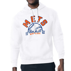 White New York Mets Starter Half Ball Team Graphic Pullover Hoodie