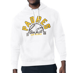 White San Diego Padres Starter Half Ball Team Graphic Pullover Hoodie